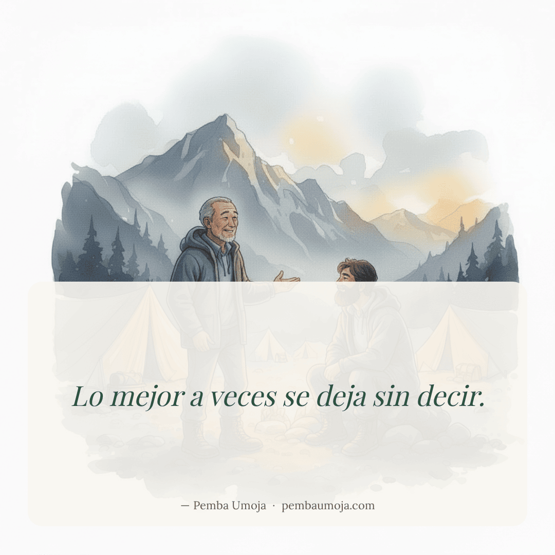 Lo mejor a veces se deja sin decir.