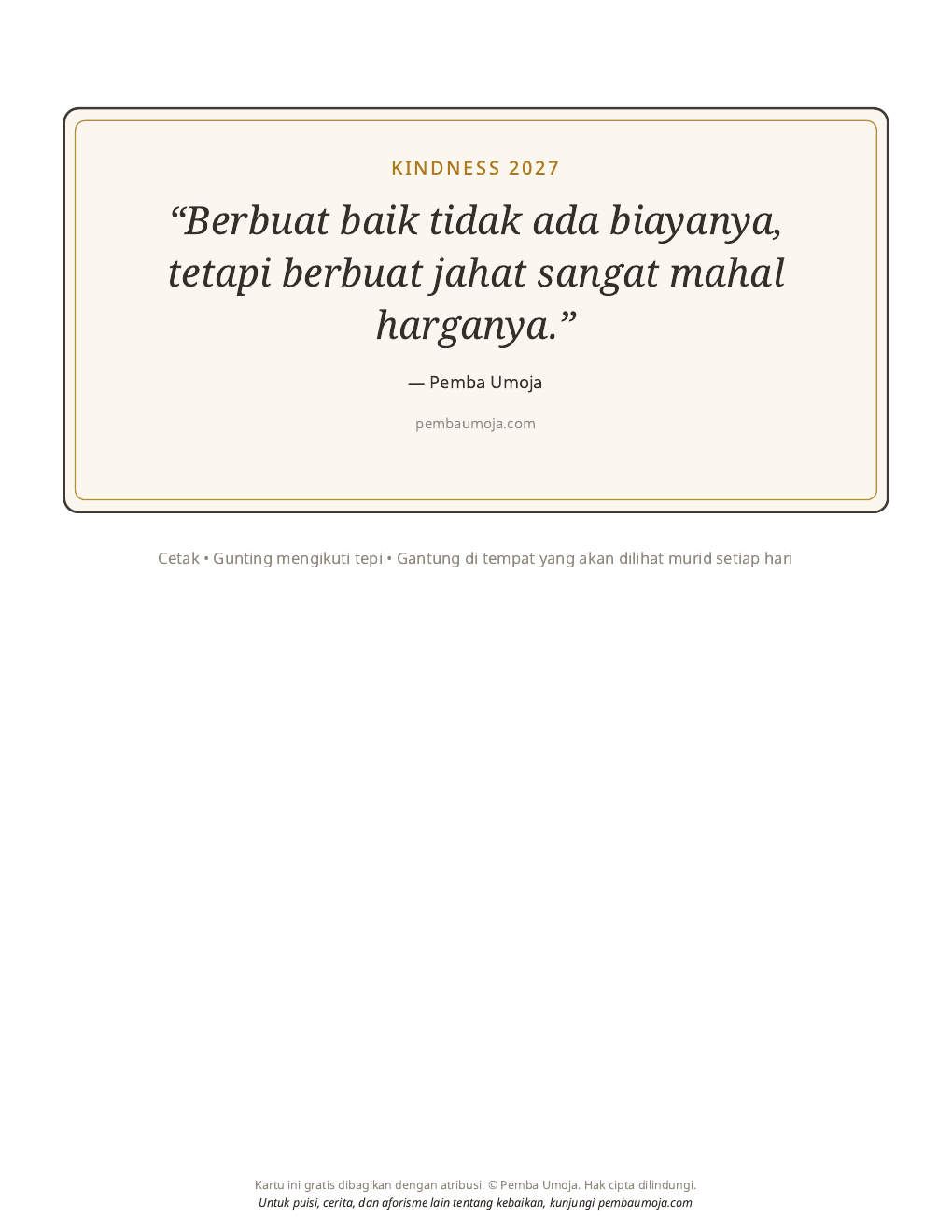 Kindness 2027 Hadirkan Kartu Kebaikan Gratis dalam Tiga Belas Bahasa ke Ruang Kelas untuk Bulan Nasional Pencegahan Perundungan AS