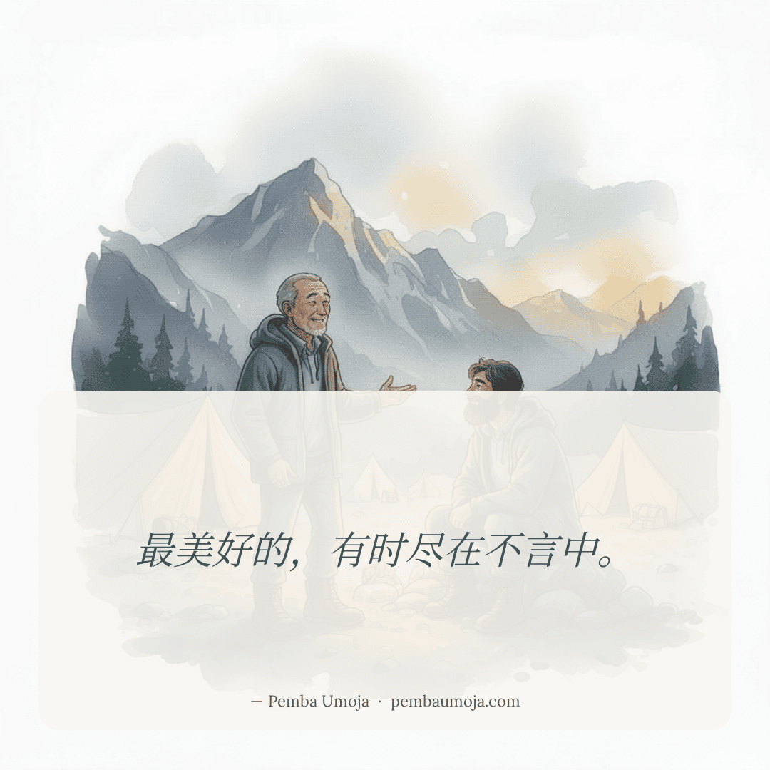 最美好的，有时尽在不言中。