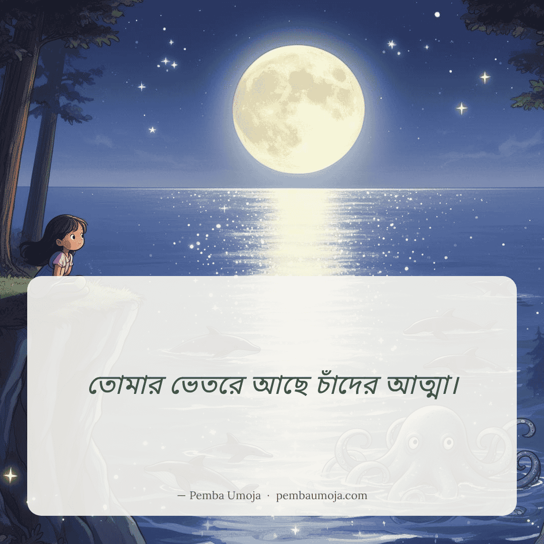 তোমার ভেতরে আছে চাঁদের আত্মা।