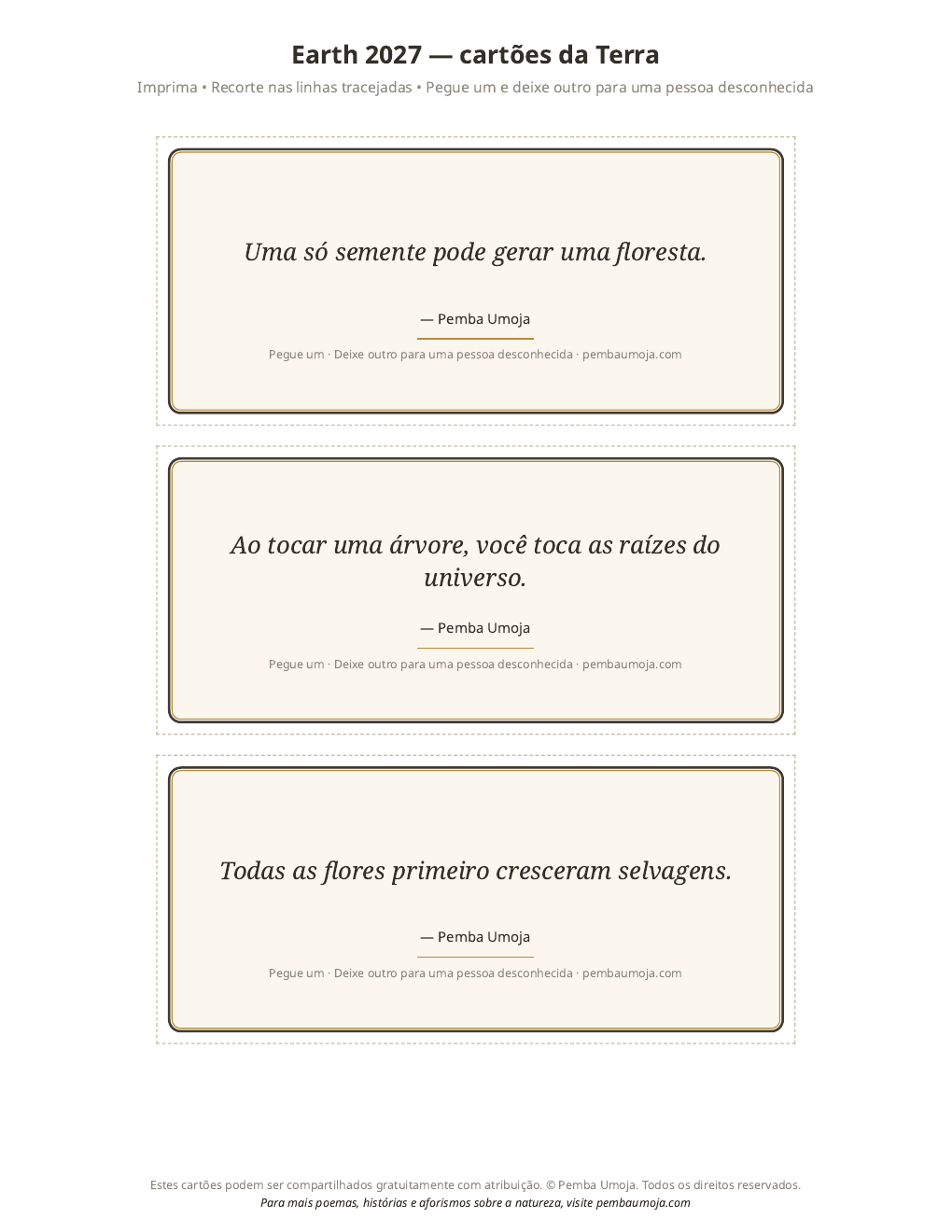 Folha de cartões da Terra para imprimir e recortar