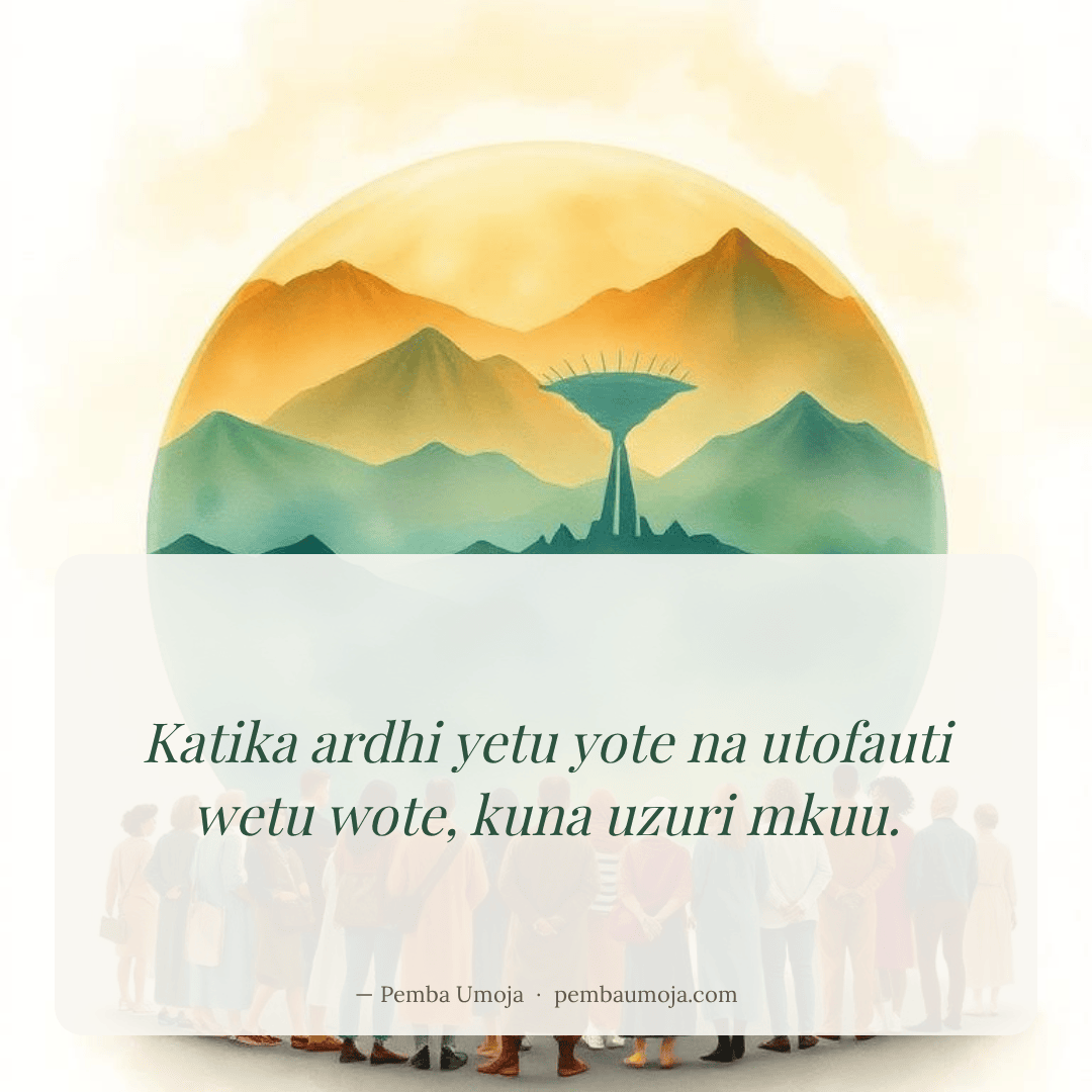 Katika ardhi yetu yote na utofauti wetu wote, kuna uzuri mkuu.