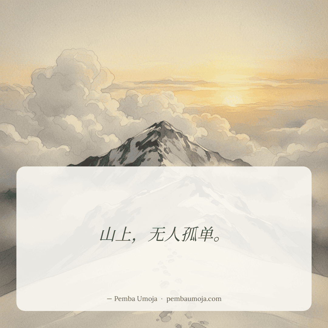 山上，无人孤单。