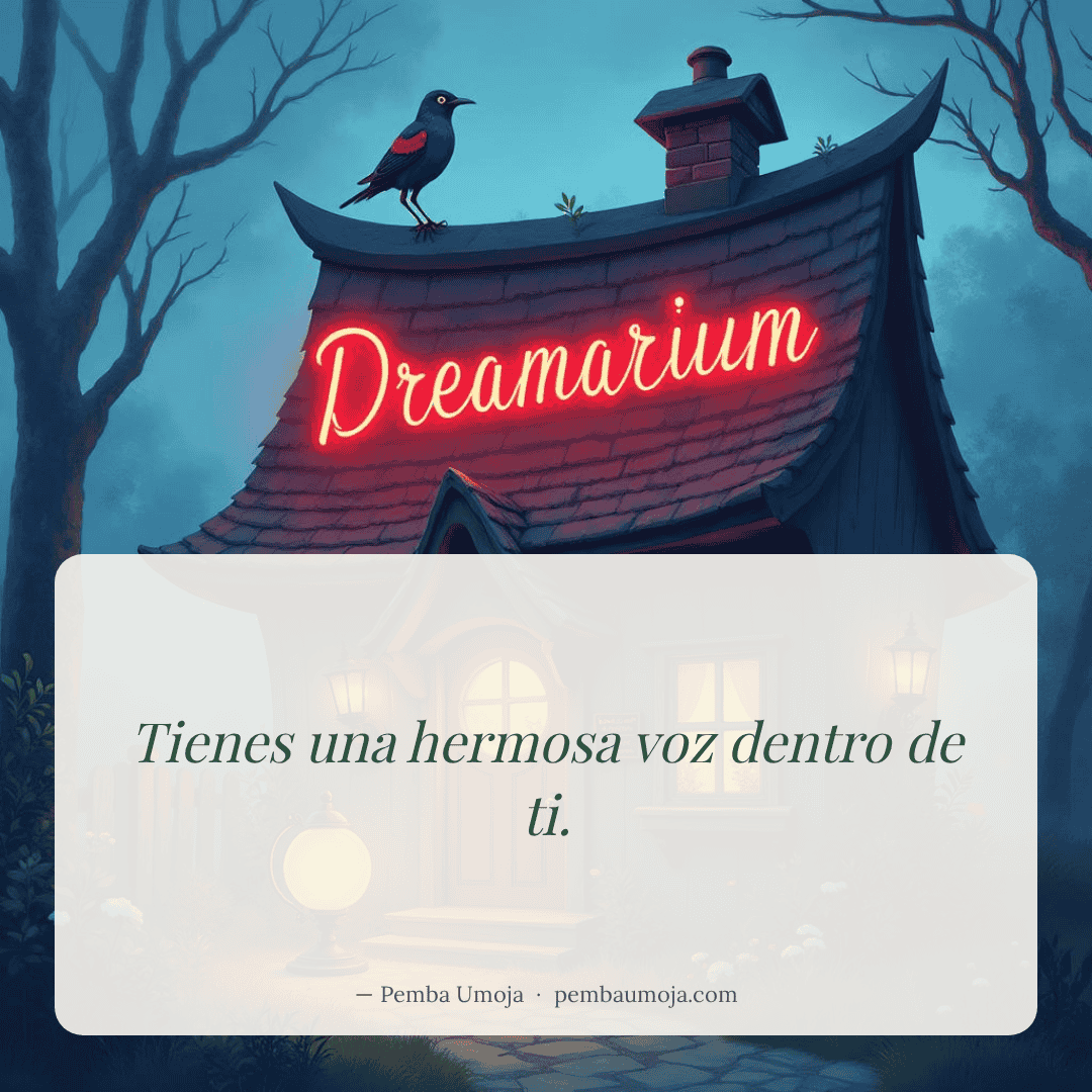 Tienes una hermosa voz dentro de ti.